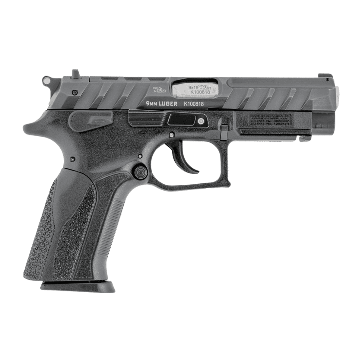 Grand Power 8588005808644 K100 Mk23 9mm Luger 15+1 4.25" Stainless Rotating Barrel, Black Optic Ready Grand Power 8588005808644 K100 Mk23 9mm Luger 15+1 4.25" Stainless Rotating Barrel, Black Optic Ready