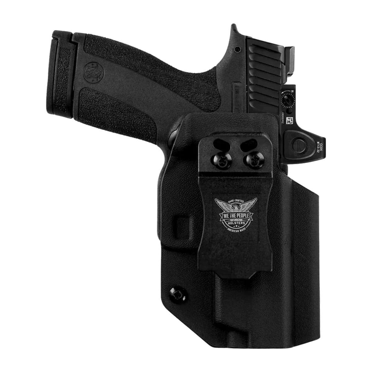 We The People Holsters WTP-R283_1000-R Optic Ready IWB Black Kydex Fits S&W M&P Shield X Thumb Safety Right Hand We The People Holsters WTP-R283_1000-R Optic Ready IWB Black Kydex Fits S&W M&P Shield X Thumb Safety Right Hand