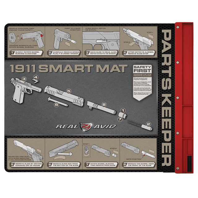 Real Avid AV1911SM 1911 Smart Mat Black/Red 19" x 16" 1911 Diagram Illustration Real Avid AV1911SM 1911 Smart Mat Black/Red 19" x 16" 1911 Diagram Illustration