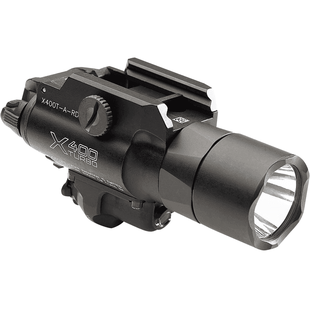 SureFire X400TARD X400T-A-RD Turbo Black Anodized 650 Lumens White LED/Red Laser SureFire X400TARD X400T-A-RD Turbo Black Anodized 650 Lumens White LED/Red Laser