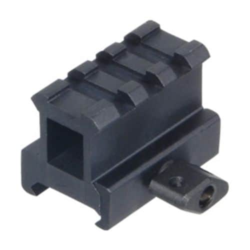 Compact Riser Mount, 1" High, 3 Slot, Leaper UTG, Picatinny Rail, Quick Detach Riser Mount. Compact Riser Mount, 1" High, 3 Slot, Leaper UTG, Picatinny Rail, Quick Detach Riser Mount.