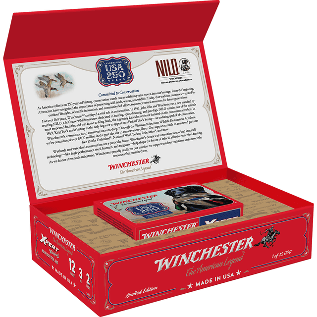Winchester Ammo WEX12250 USA 250th Commemorative Box Series 12Gauge 3" 1 1/8oz 2Shot 10 Per Box Winchester Ammo WEX12250 USA 250th Commemorative Box Series 12Gauge 3" 1 1/8oz 2Shot 10 Per Box