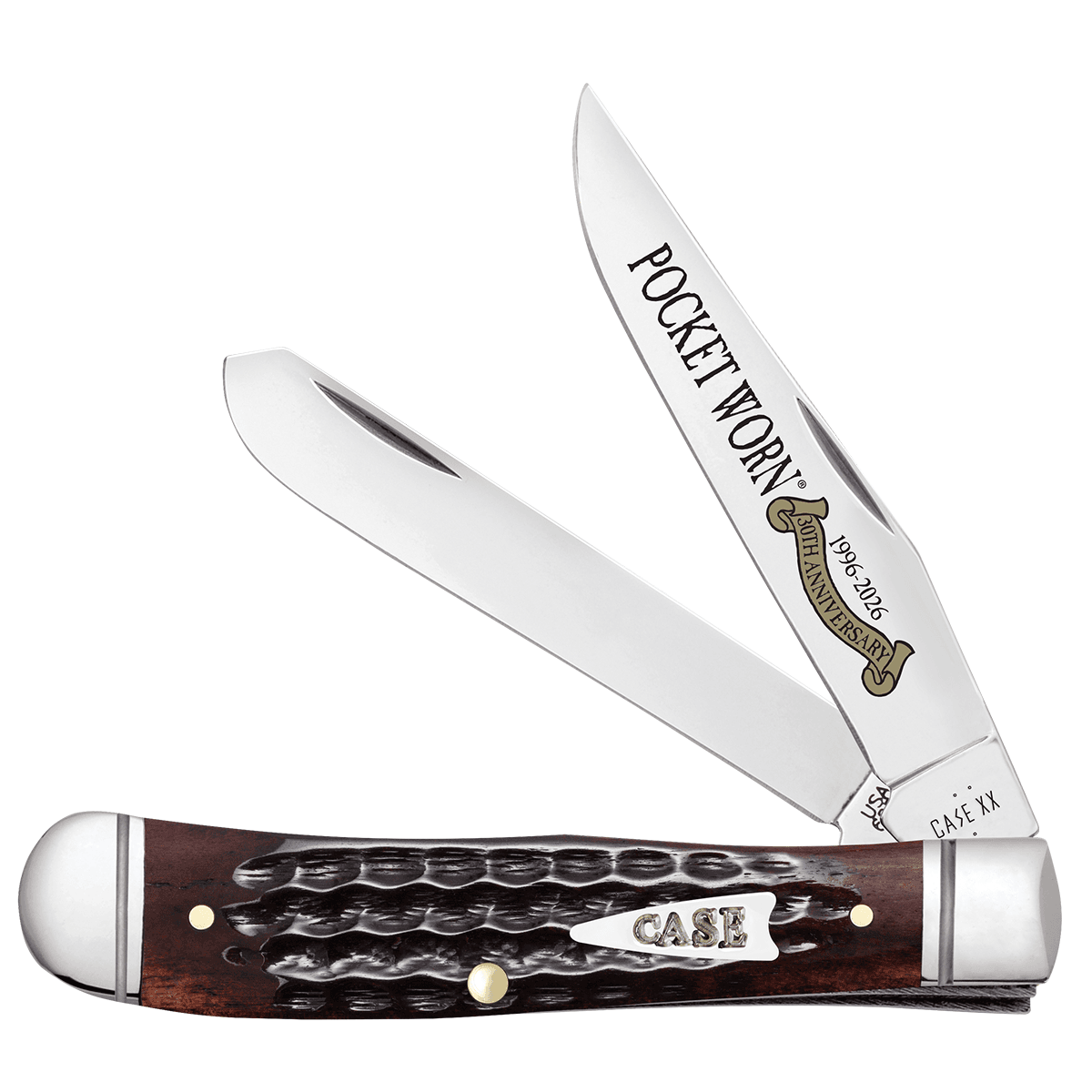 Case 55231 Pocket Worn Trapper Mini Folding 2.75" Clip Point & Spey Plain Mirror Polished Tru-Sharp SS Blades Case 55231 Pocket Worn Trapper Mini Folding 2.75" Clip Point & Spey Plain Mirror Polished Tru-Sharp SS Blades
