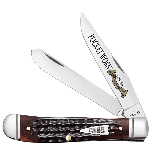 Case 55231 Pocket Worn Trapper Mini Folding 2.75" Clip Point & Spey Plain Mirror Polished Tru-Sharp SS Blades Case 55231 Pocket Worn Trapper Mini Folding 2.75" Clip Point & Spey Plain Mirror Polished Tru-Sharp SS Blades