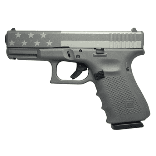 Glock 19 Gen4 9mm Grey Flag 15rd W260-99555 Glock 19 Gen4 9mm Grey Flag 15rd W260-99555