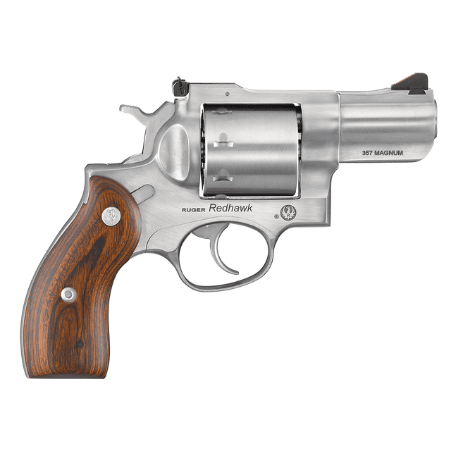 Ruger 5051 Redhawk 357 Mag/38 Special 8rd 2.75" Satin Stainless Steel Barrel, Cylinder & Frame, Hardwood Grip Ruger 5051 Redhawk 357 Mag/38 Special 8rd 2.75" Satin Stainless Steel Barrel, Cylinder & Frame, Hardwood Grip