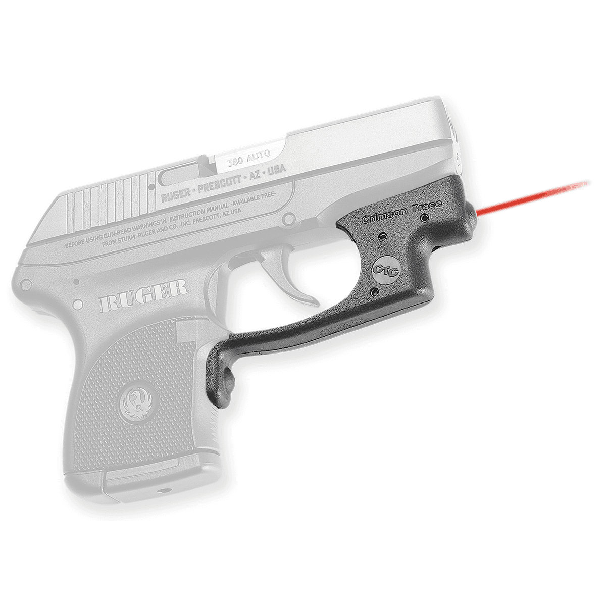 Crimson Trace 0122501 Laserguard Fits Ruger LCP (Except Gen II LCP), Red Laser Black Polymer Trigger Guard Mount Crimson Trace 0122501 Laserguard Fits Ruger LCP (Except Gen II LCP), Red Laser Black Polymer Trigger Guard Mount