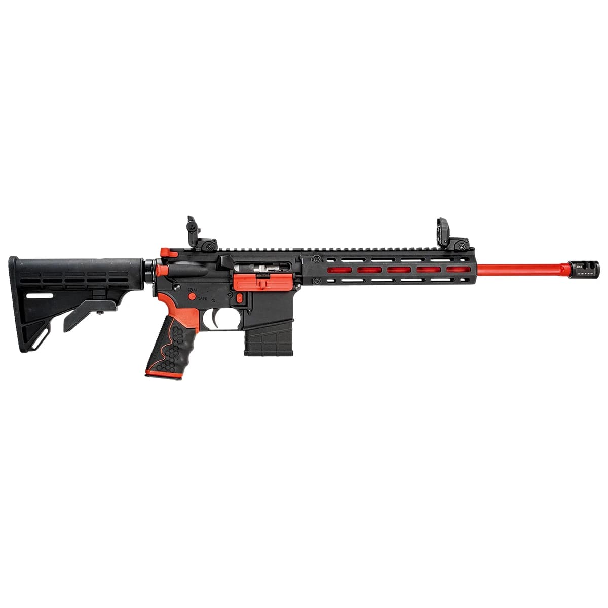 Tippmann Arms A101342 M4-22 Redline 22 LR 10+1 16" Red Duracoat Fluted Threaded Barrel, Matte Black/Red Tippmann Arms A101342 M4-22 Redline 22 LR 10+1 16" Red Duracoat Fluted Threaded Barrel, Matte Black/Red