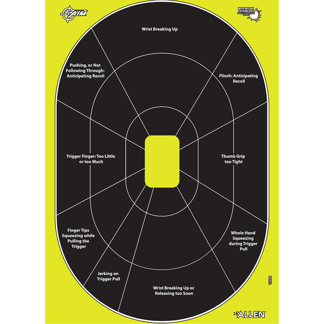 Allen 15220-30 EZ Aim Splash Hanging Paper Black/Chartreuse 30Pack Allen 15220-30 EZ Aim Splash Hanging Paper Black/Chartreuse 30Pack