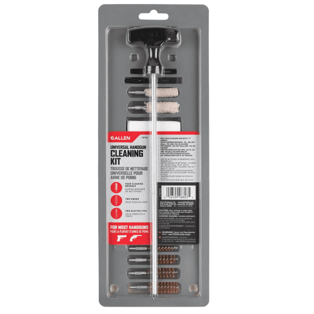 Allen 70731 Universal Cleaning Kit 22-44/45 Handgun Allen 70731 Universal Cleaning Kit 22-44/45 Handgun