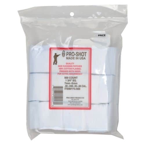 Pro-Shot 7mm-.38 Cal./6mm Benchrest 1 3/4" SQ. 500CT. Patches Pro-Shot 7mm-.38 Cal./6mm Benchrest 1 3/4" SQ. 500CT. Patches
