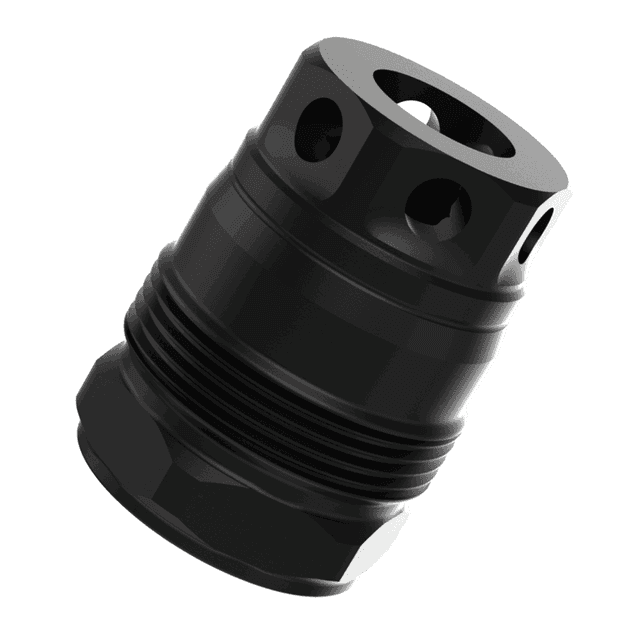 Liberty Precision Machine LPM-2013 Baby Bell Muzzle Brake Black Stainless Steel 5/8"x24 Threads 1.10" Liberty Precision Machine LPM-2013 Baby Bell Muzzle Brake Black Stainless Steel 5/8"x24 Threads 1.10"