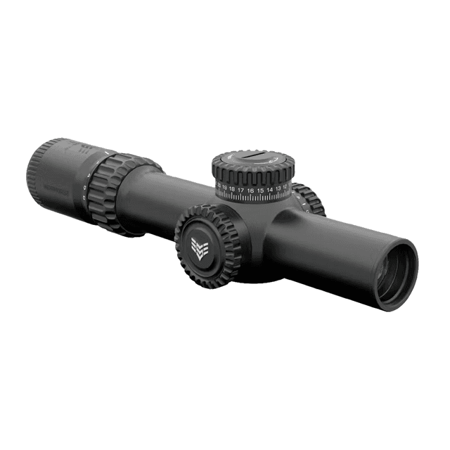 Swampfox Optics WAR16241RM Warhorse Black 1-6x 24mm 34mm Tube Red Dragoon MOA Reticle Swampfox Optics WAR16241RM Warhorse Black 1-6x 24mm 34mm Tube Red Dragoon MOA Reticle