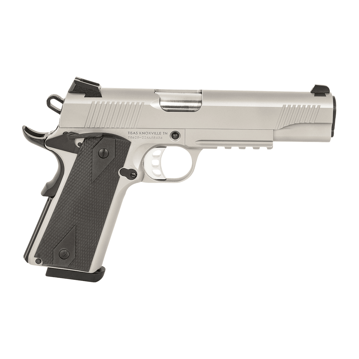Tisas Arms 10100533 1911 Duty 45 ACP 8+1 5" Stainless Steel Barrel, Serrated Slide & Frame w/Picatinny Rail Tisas Arms 10100533 1911 Duty 45 ACP 8+1 5" Stainless Steel Barrel, Serrated Slide & Frame w/Picatinny Rail