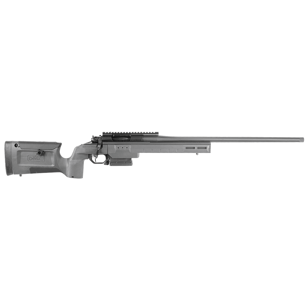 Larue Tactical LTKRGSIETE65CM23GRY Siete 6.5 Creedmoor 23" Black Match Grade Threaded Barrel, Bravo Gray Larue Tactical LTKRGSIETE65CM23GRY Siete 6.5 Creedmoor 23" Black Match Grade Threaded Barrel, Bravo Gray