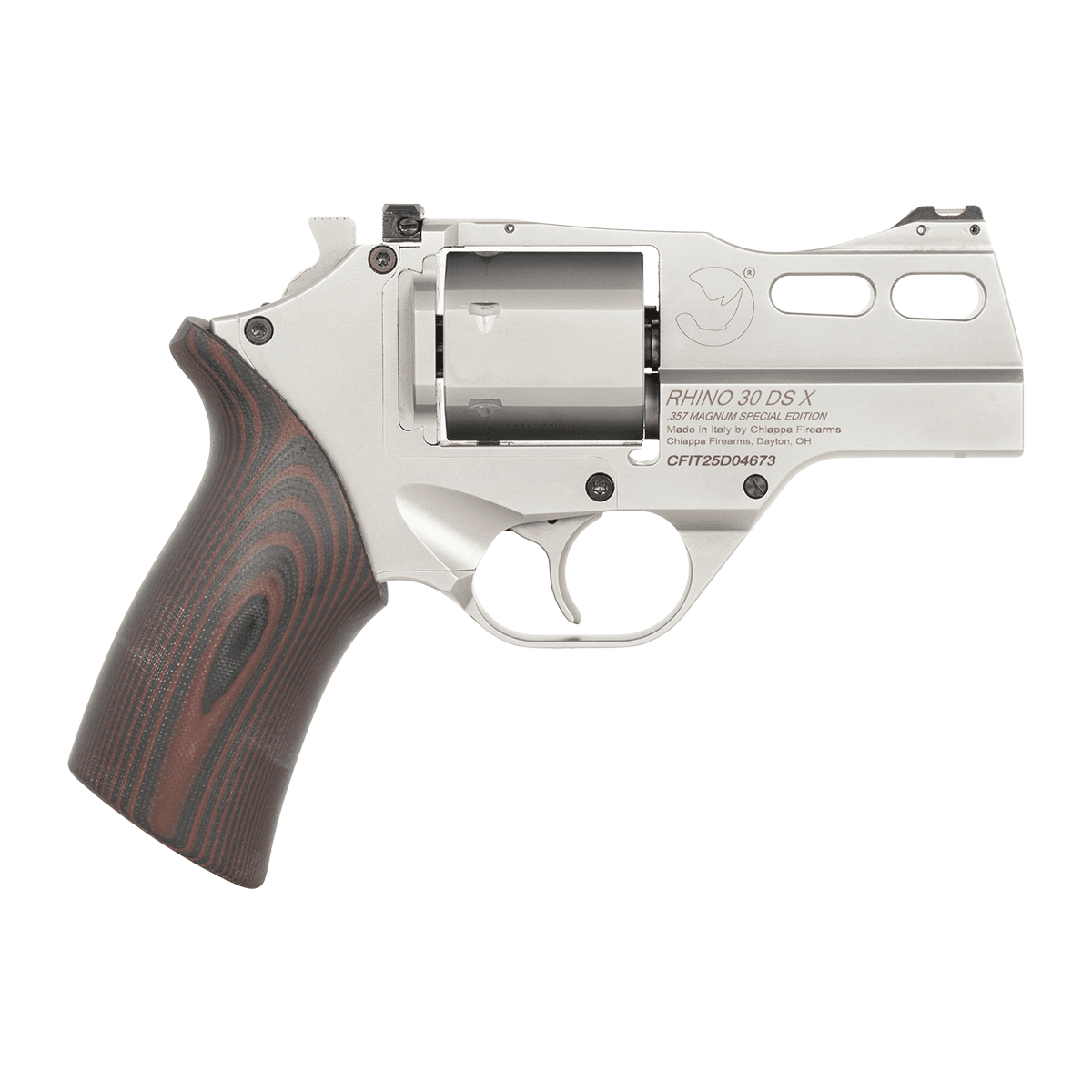 Chiappa Firearms CF340353 Rhino 30SARX *CA Compliant 357 Mag 6 Shot 3" Stainless Steel Barrel & Cylinder Chiappa Firearms CF340353 Rhino 30SARX *CA Compliant 357 Mag 6 Shot 3" Stainless Steel Barrel & Cylinder
