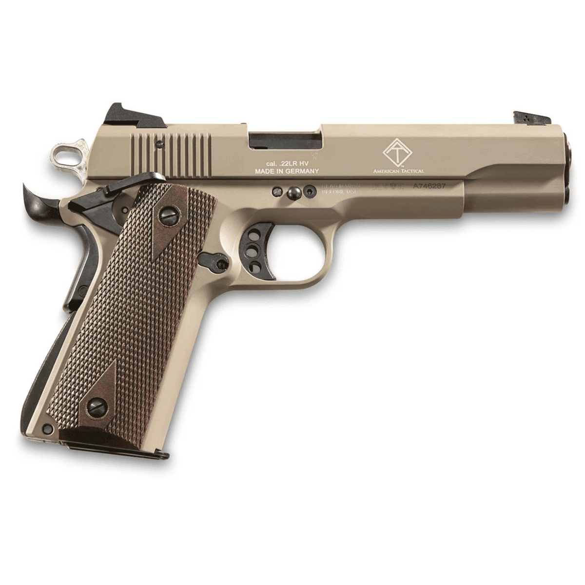 ATI GSG 1911 HGA .22 LR 5" Pistol - Tan ATI GSG 1911 HGA .22 LR 5" Pistol - Tan