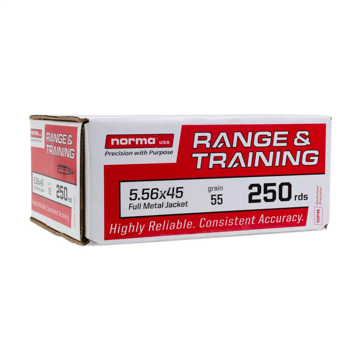 Norma Range & Training 5.56 NATO 55 Grain FMJ 250 Rounds Norma Range & Training 5.56 NATO 55 Grain FMJ 250 Rounds