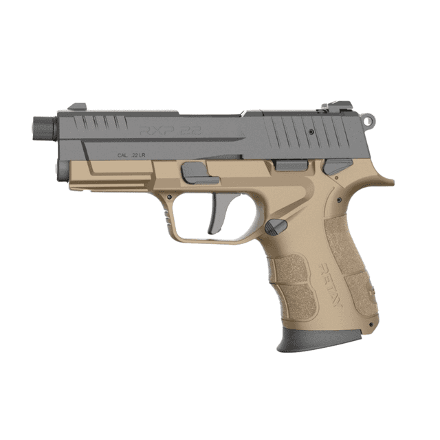 Retay USA RXP22FDEBLKS10TH RXP 22 LR 10+1 4" Threaded Barrel, Black/FDE Cerakote Optic Ready Retay USA RXP22FDEBLKS10TH RXP 22 LR 10+1 4" Threaded Barrel, Black/FDE Cerakote Optic Ready