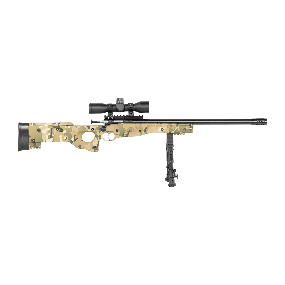 Crickett KSA2147 Precision Gen2 22 LR 1rd Blued Threaded Bull Barrel, Drilled & Tapped Receiver, MultiCam Crickett KSA2147 Precision Gen2 22 LR 1rd Blued Threaded Bull Barrel, Drilled & Tapped Receiver, MultiCam