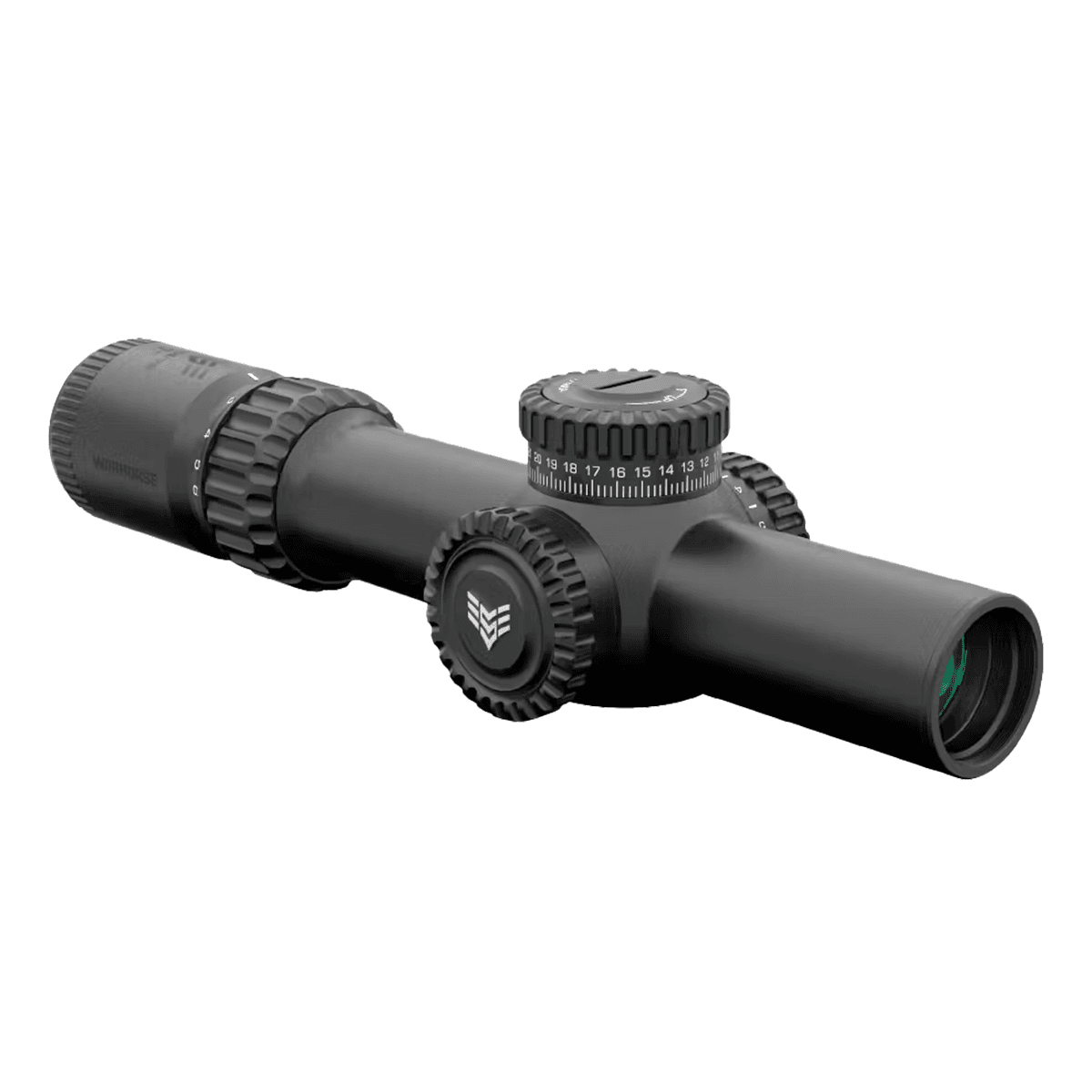 Swampfox Optics WAR16241GM Warhorse Black 1-6x 24mm 34mm Tube Green Dragoon MOA Reticle Swampfox Optics WAR16241GM Warhorse Black 1-6x 24mm 34mm Tube Green Dragoon MOA Reticle
