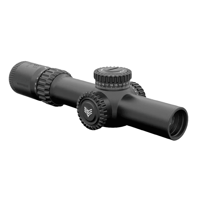 Swampfox Optics WAR16241GM Warhorse Black 1-6x 24mm 34mm Tube Green Dragoon MOA Reticle Swampfox Optics WAR16241GM Warhorse Black 1-6x 24mm 34mm Tube Green Dragoon MOA Reticle