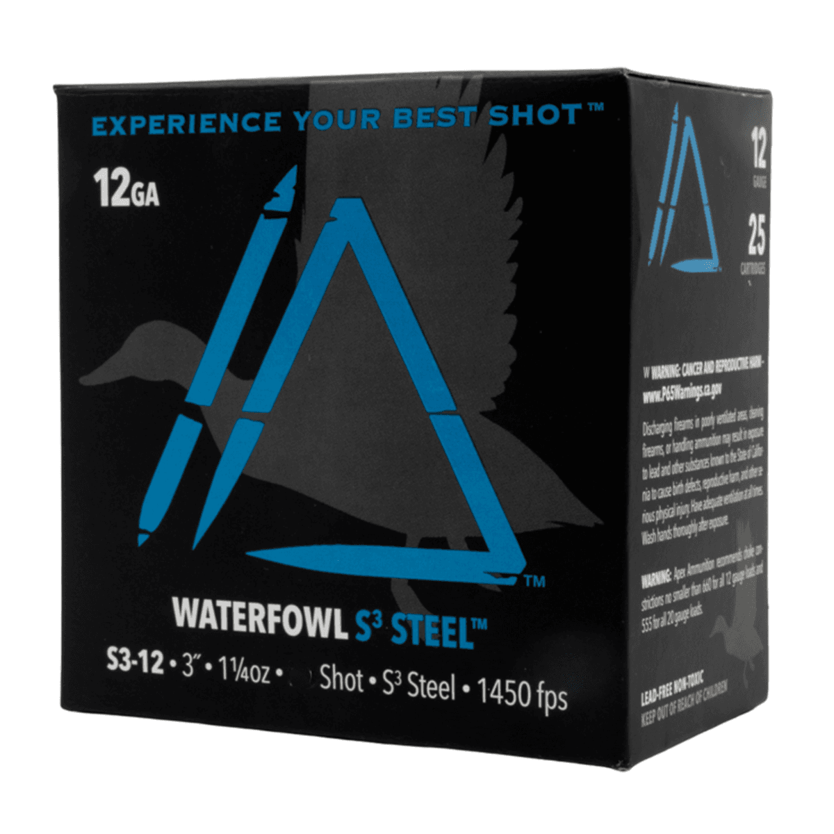 Apex Ammunition S312-3 Waterfowl S3 12Gauge 3" 1 1/4oz 3Shot 25 Per Box Apex Ammunition S312-3 Waterfowl S3 12Gauge 3" 1 1/4oz 3Shot 25 Per Box